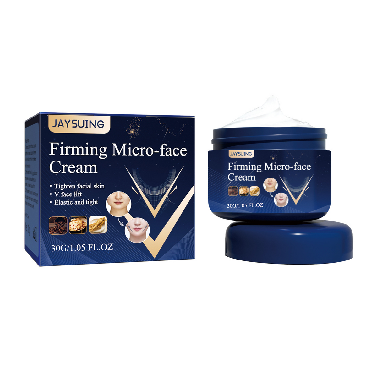 Firming Micro-Face Cream — Jawline & Facial Contour ( – rich, fast-absorbing cream texture