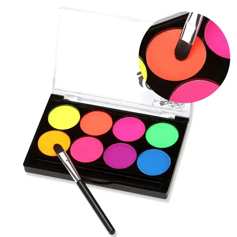 Fluorescent Water-Soluble Body Paint Pigments – 8/15 Color Set