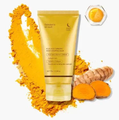 Turmeric Collagen Peel-Off Face Mask glowing skin result