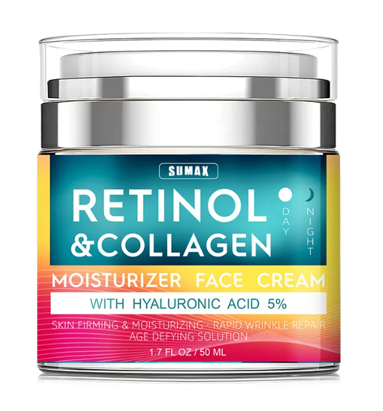 Retinol & Collagen Day & Night Face Cream – Hyaluronic Acid 5%, 50ml