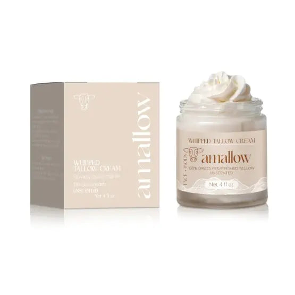 Whipped Tallow Cream box and jar packaging