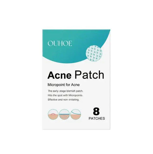 Black Spots Patch applied on skin close-up