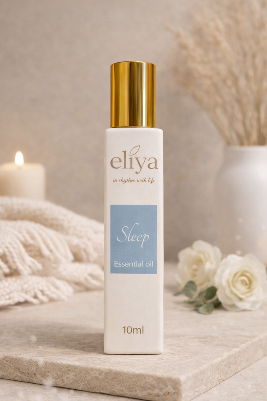 Eliya Sleep Essential Oil Roller 10ml with organic jojoba oil for calming bedtime aromatherapy