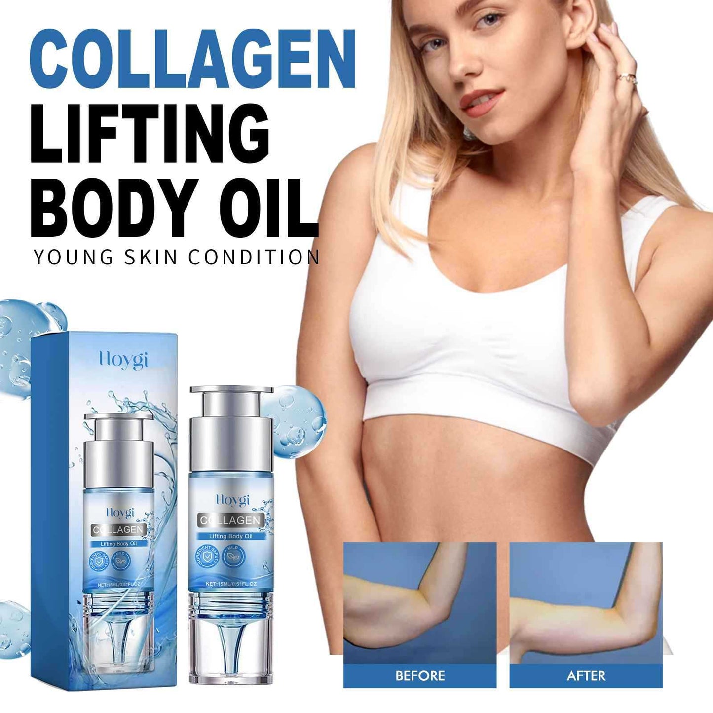 Collagen Lifting Body Oil – Mild Ingredient Safety Formula, 15ml