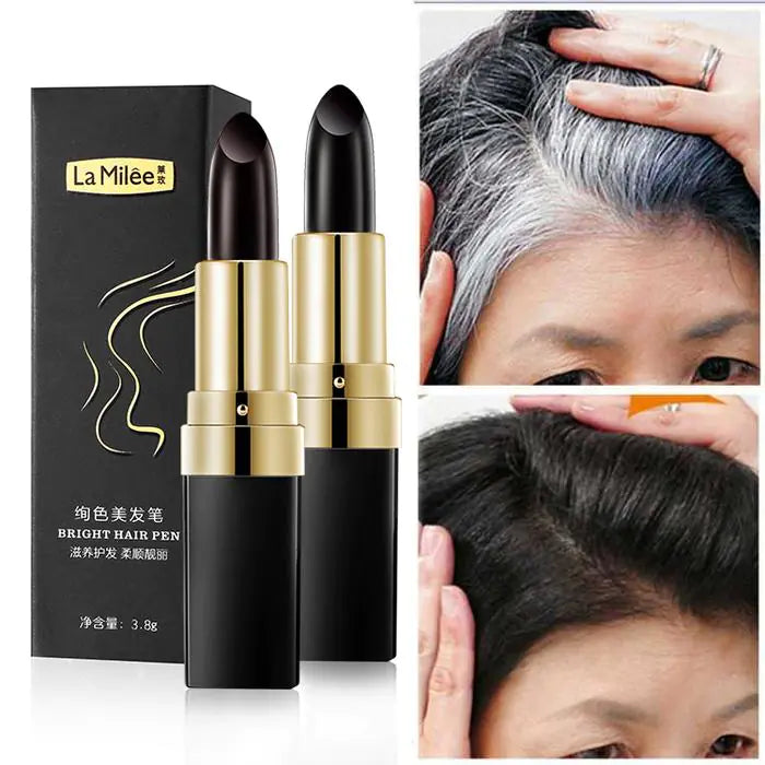 Lai Mei 3.8g Hair Dye Stick for Quick Gray Coverage Lai Mei