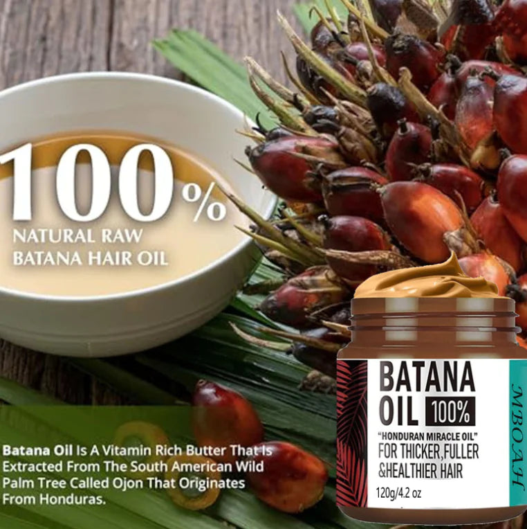 Batana Oil is A Vitamin Rich Butter that is extracted from the south American Wild Palm Tree caled Ojon that originates from Honduras.