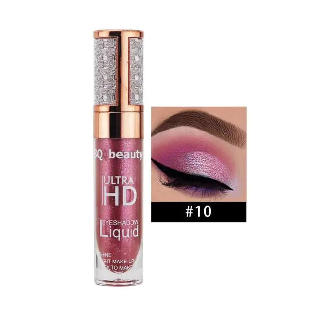 Pearlescent liquid glitter eyeshadow in Pink