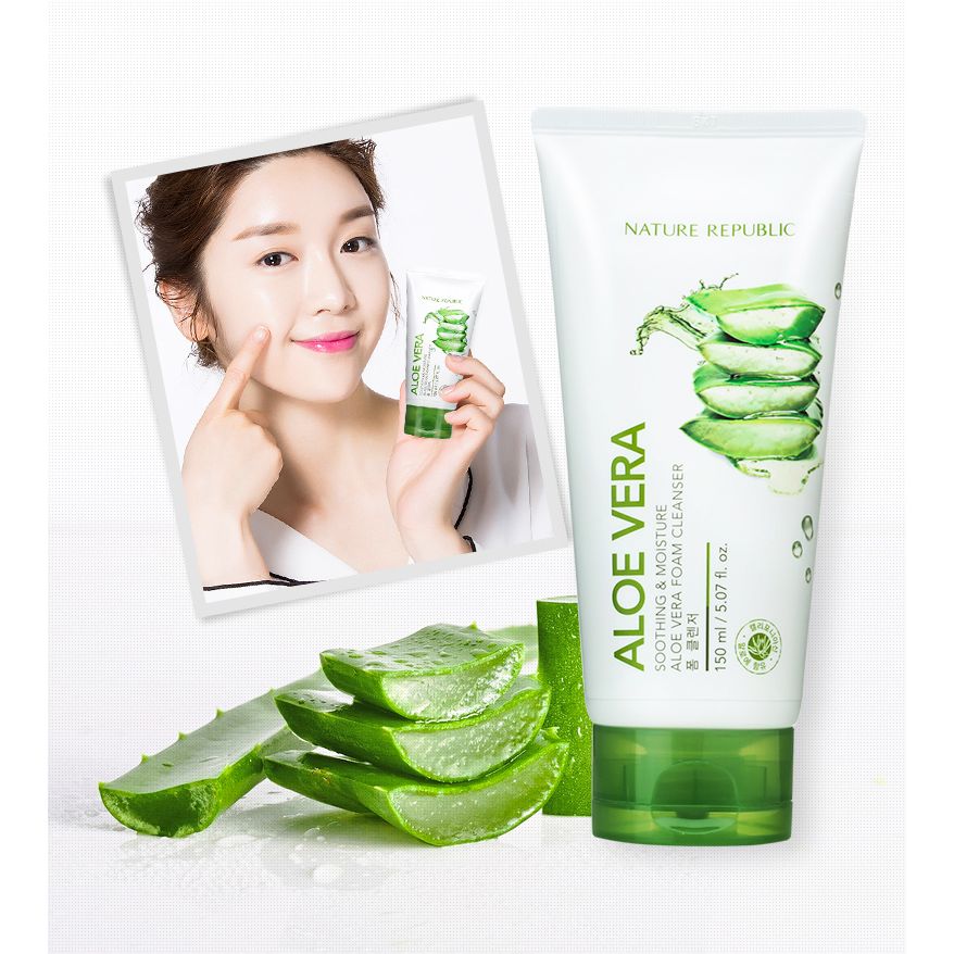 Aloe Vera Soothing & Moisture Foam Cleanser, 150ml