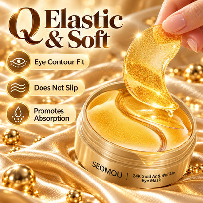 Q elastic and soft gold hydrogel patch: eye contour fit, does not slip, promotes absorption