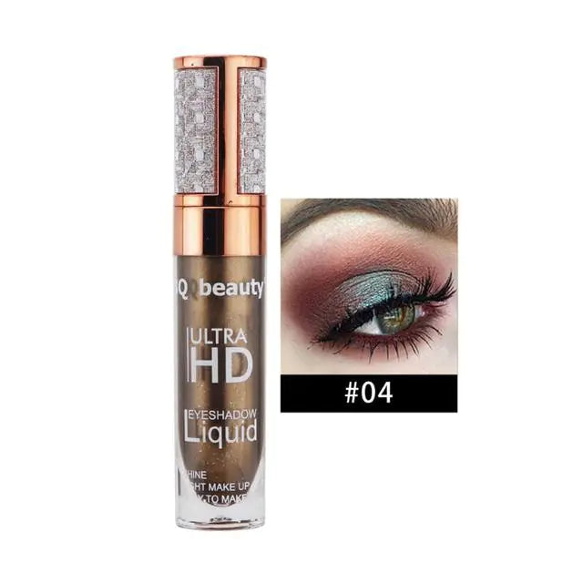 Pearlescent liquid glitter eyeshadow in Dark Red