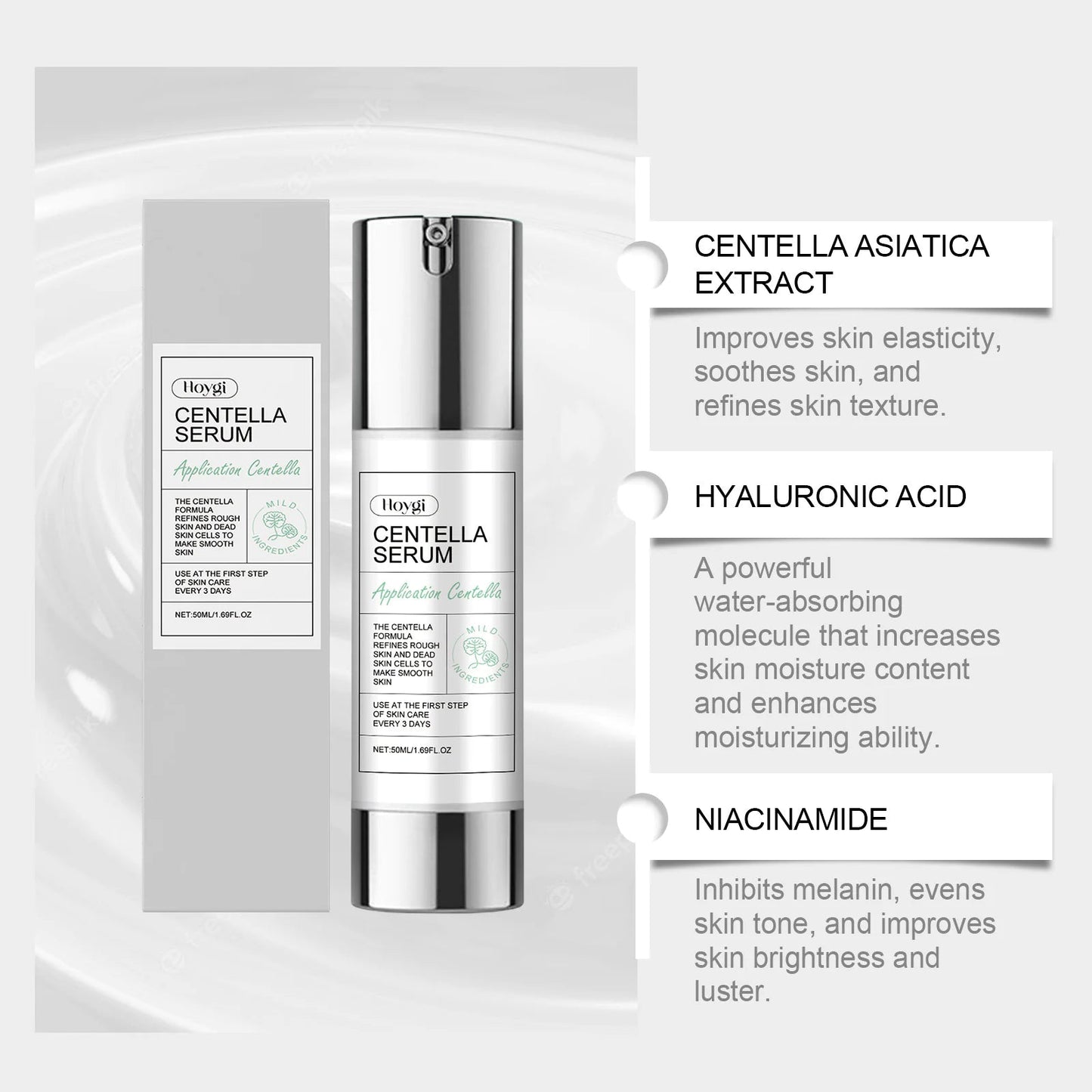 Centella Asiatica niacinamide and hyaluronice acid Care Solution Canvia