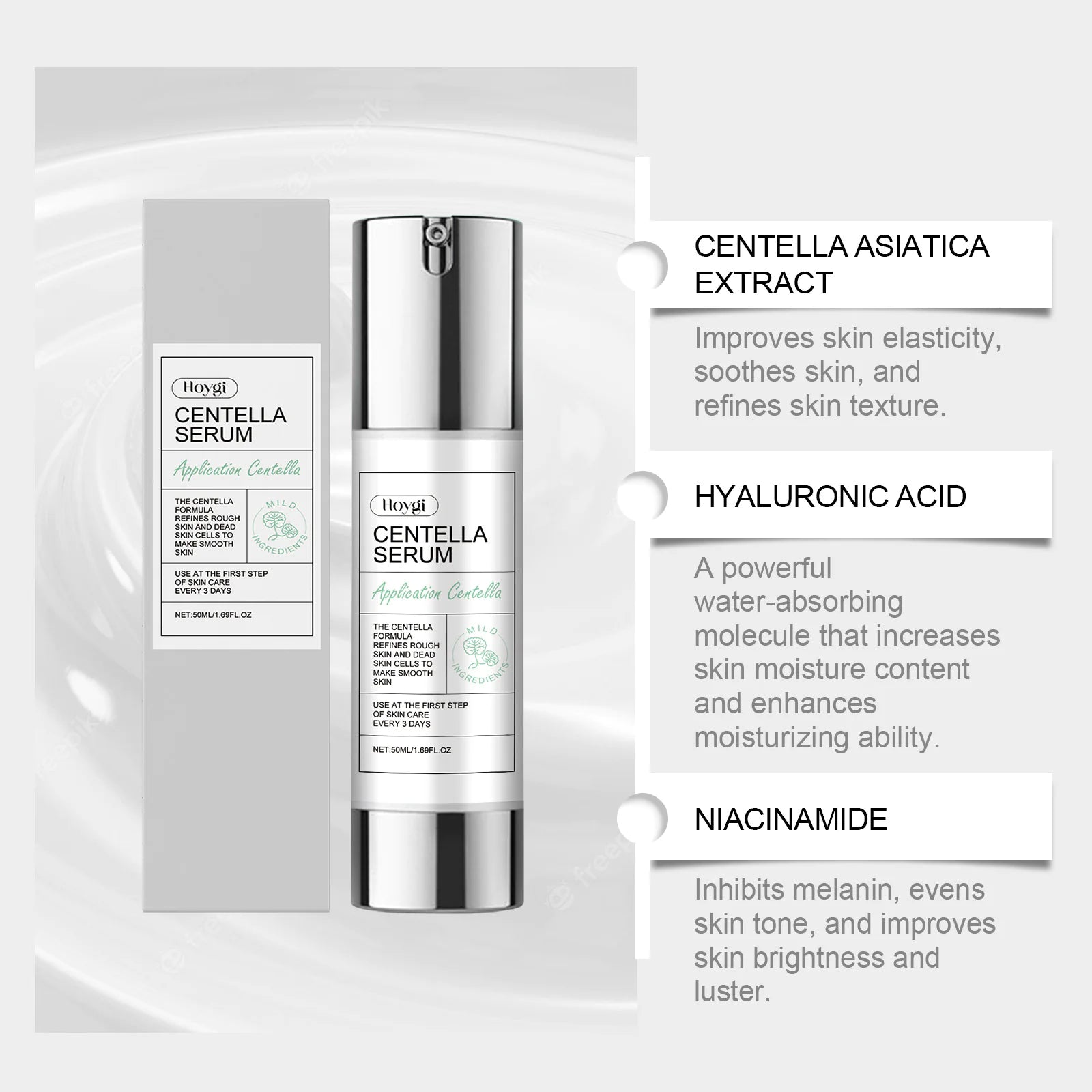 Centella Asiatica niacinamide and hyaluronice acid Care Solution Canvia