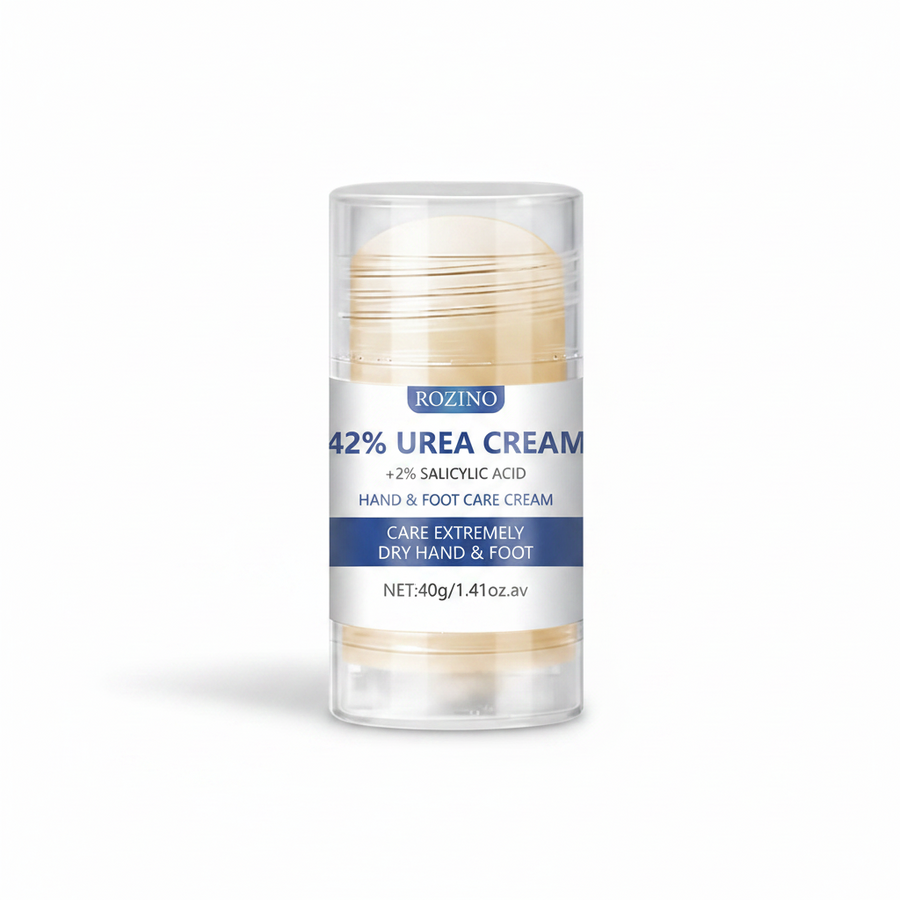 Rozino 42% Urea Cream packaging with dimensions displayed