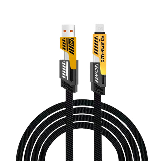 4-in-1 Fast Charging 47in Braided Cable 65W USB-C/USB-A for Iphone Android Tabletex international