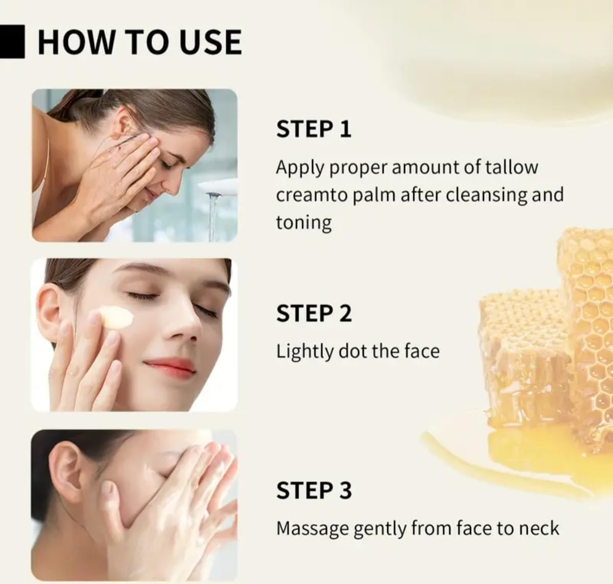 Whipped Tallow Honey Balm for long-lasting hydration