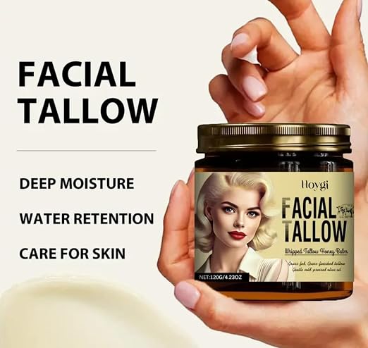 Whipped Tallow Honey Balm for daily facial care, 120g