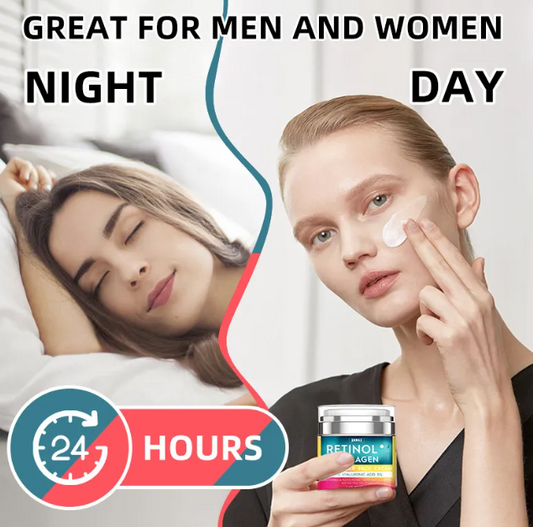 Retinol & Collagen Day & Night Face Cream – Hyaluronic Acid 5%, 50ml