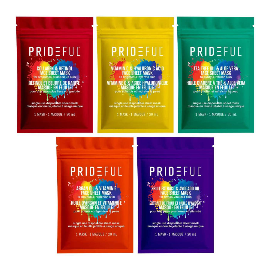 5-Piece Facial Sheet Mask Set powered by collagen