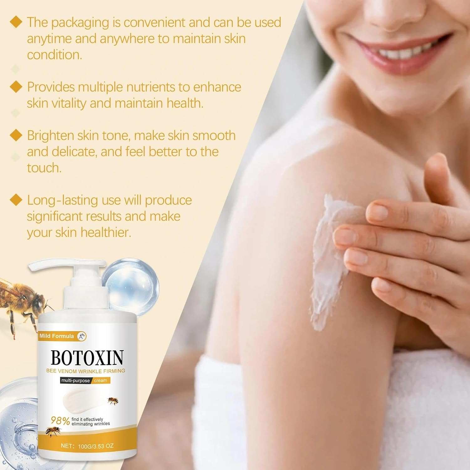 Massage Care Body Cream The Bee Venom Store