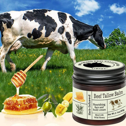 Beef Tallow Balm with Wild Honey made for all skin types