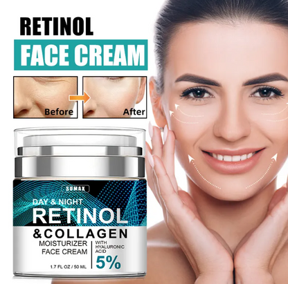 Retinol & Collagen Day & Night Face Cream – rich, fast-absorbing cream texture