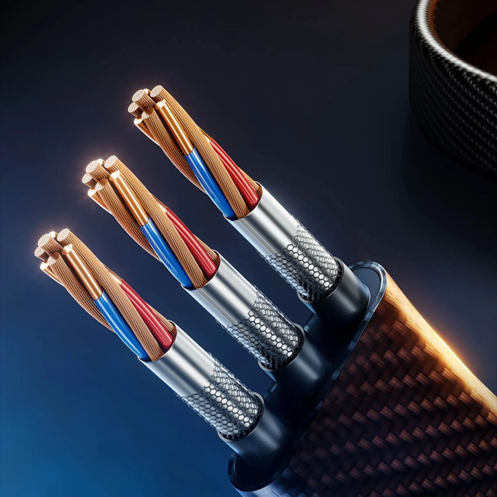 4-in-1 Fast Charging 47in Braided Cable 65W USB-C/USB-A for Iphone Android Tabletex international