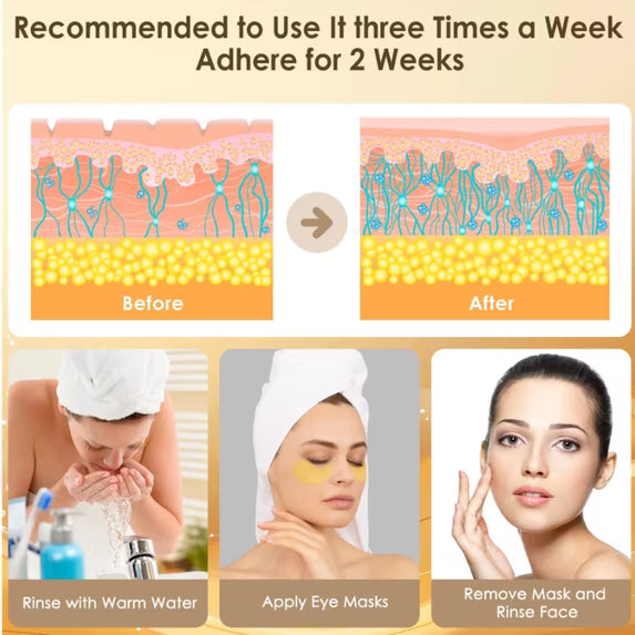 24K Gold Collagen Anti-Aging Eye Mask – Dark Circles & Puffiness (Copy)