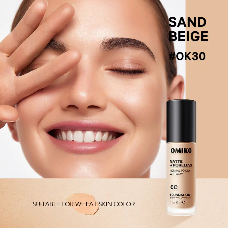 Matte Poreless CC Foundation – Sheer Buildable Coverage