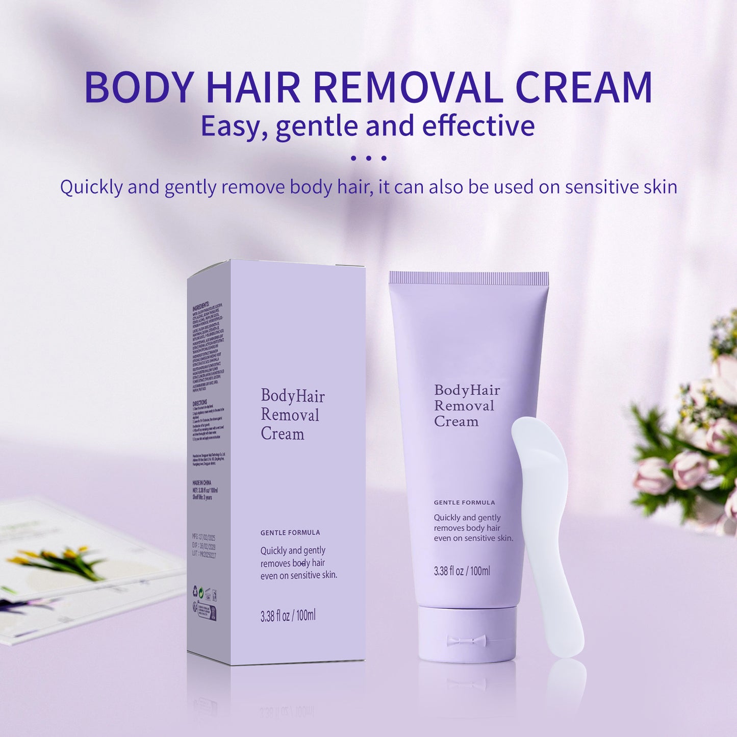 Gentle Depilatory Body Cream – Smooth Skin Hair Removal, 100ml