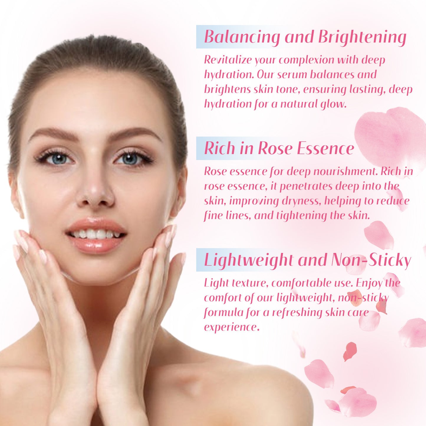 Rose Hydrating Serum – Rose Extract Deep Hydrating Formula, 30ml
