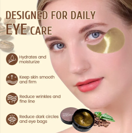 Caffeine Collagen Under-Eye Gel Patches – 60 Patches with Spatula