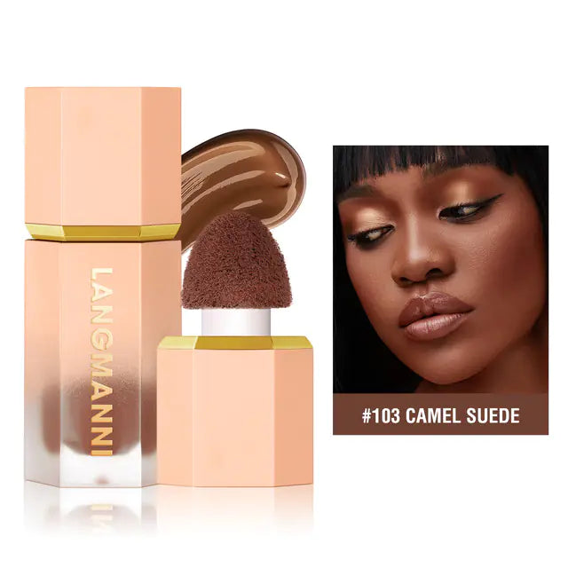 Liquid Foundation with Built-In Sponge – Buildable Coverage, Multi-Shade Formula