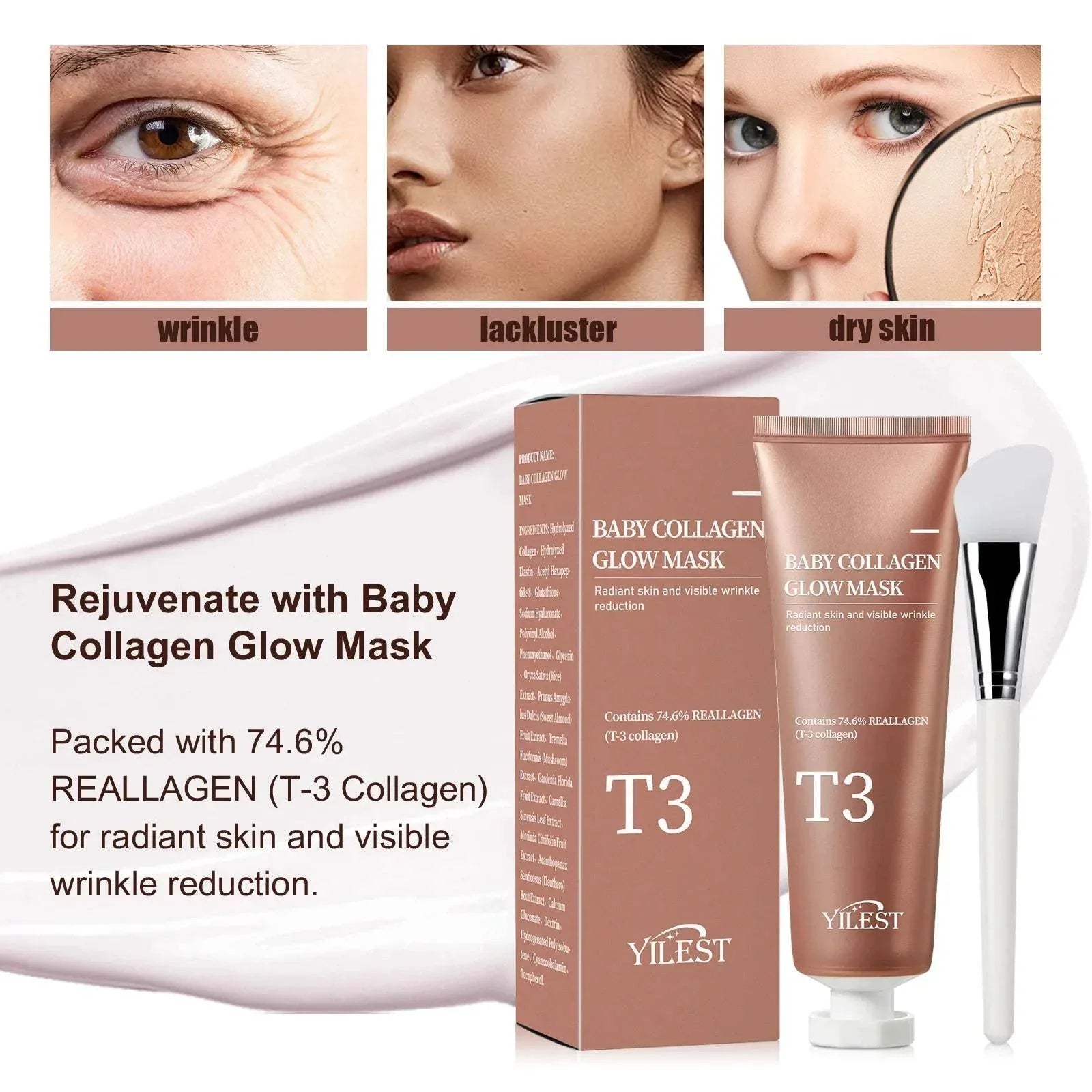 Rejuvenate with Baby Collagen  Glow Mask