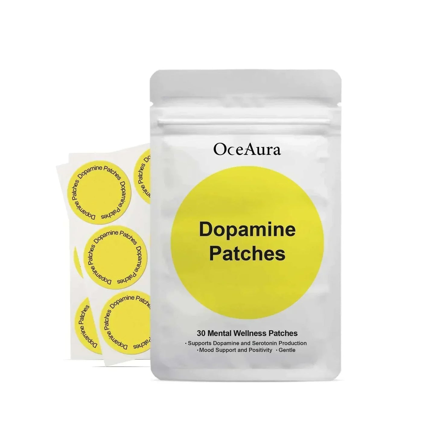 OceAura Topical Wellness Patch pack on a white background