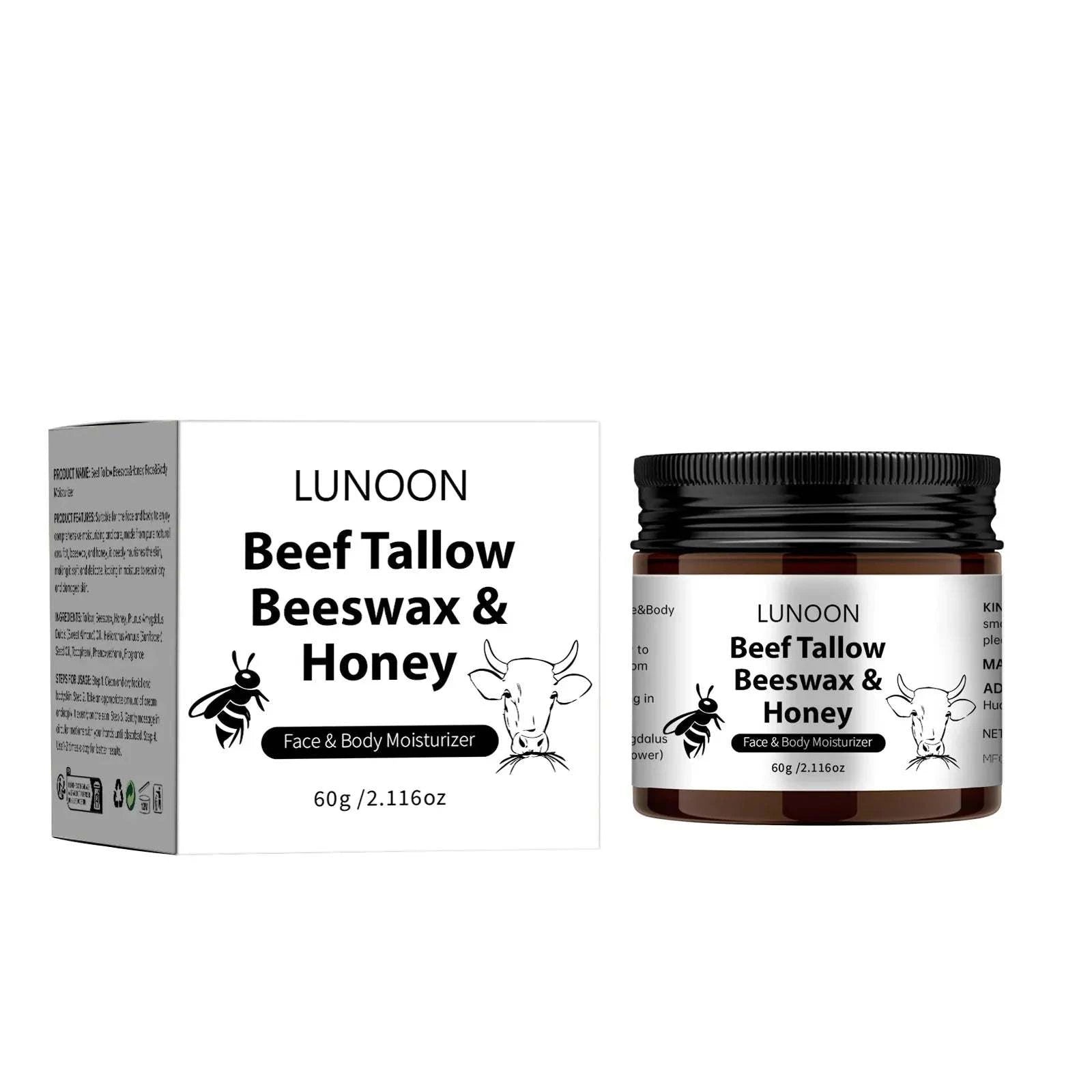 Butter Honey & Tallow Moisturizing Cream - Natural Deep Hydration for Dry Skin | Nourishing Face & Body Cream with Tallow, Honey & Butter The Bee Venom Store