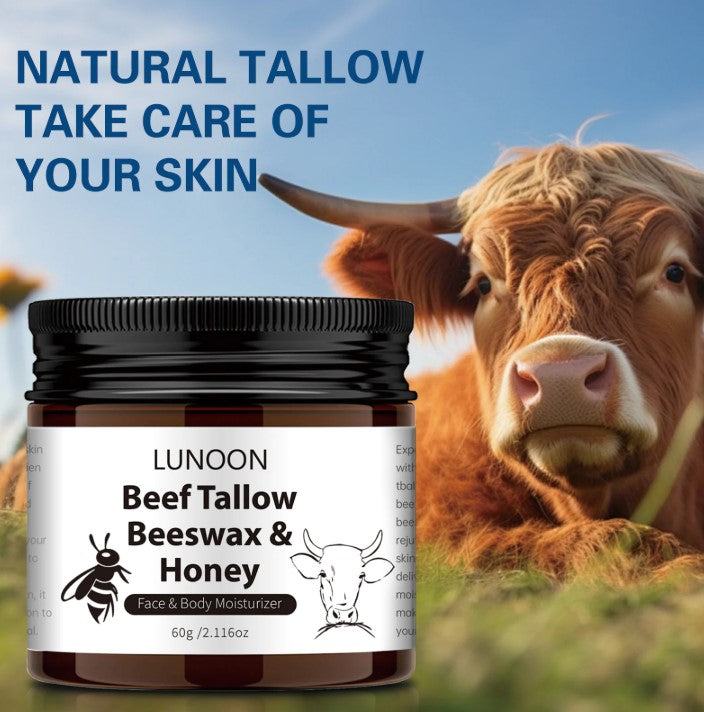 Beef Tallow, Beeswax & Honey Face & Body Moisturizer powered by honey