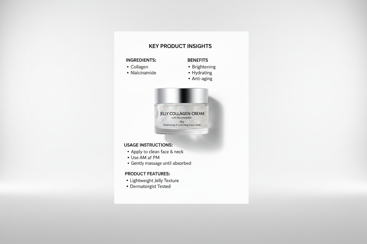 Ely Collagen Creme with key product insights on a white background