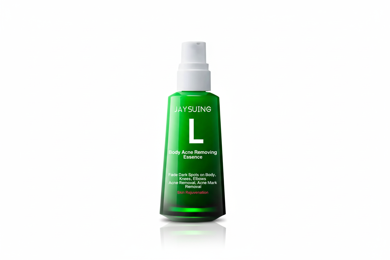 Spot Lightening Serum bottle with clear skin background, skincare product for reducing dark spots and brightening complexion