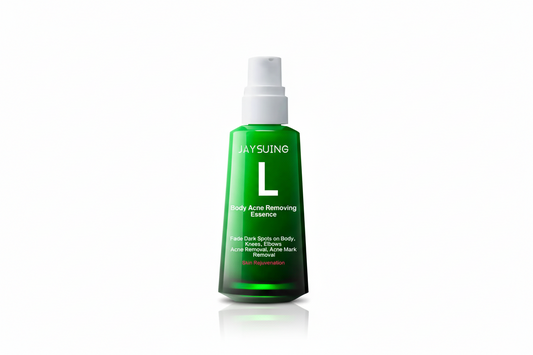 Spot Lightening Serum bottle with clear skin background, skincare product for reducing dark spots and brightening complexion