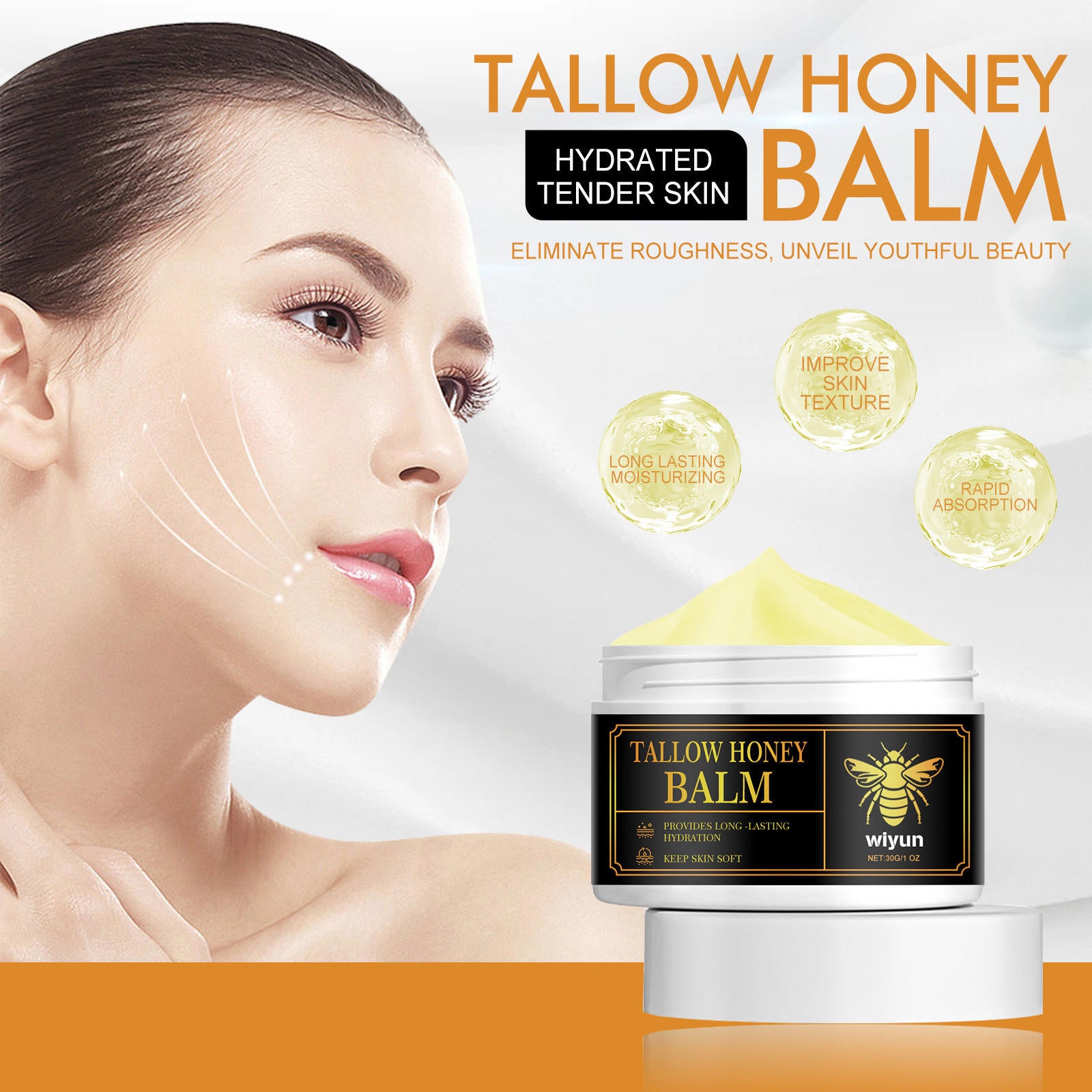 Tallow Honey Balm for deep daily moisture