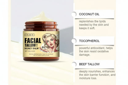 Beef Tallow & Honey Facial Balm for daily facial care