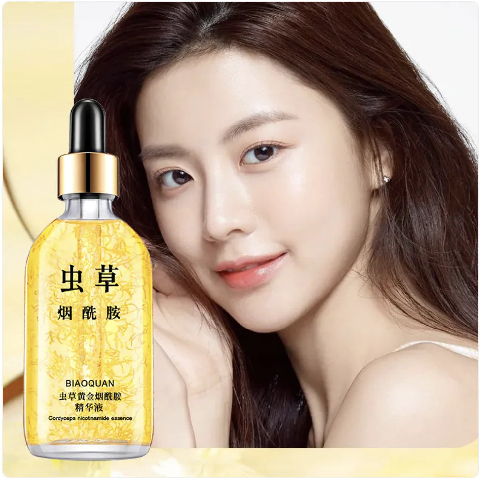 Cordyceps Niacinamide 100ml brightening face serum with model