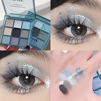 9-Color Eyeshadow Palette in 14 Sky Blue