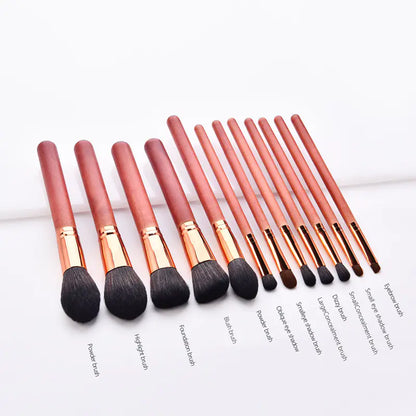 12-Piece Wood Handle Makeup Brush Set – key benefits at a glance