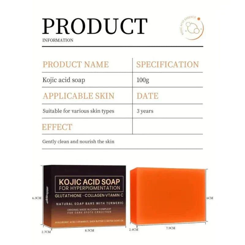 Brightening Skin Color soap packaging showing product details on white background