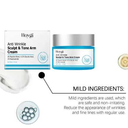 Anti-Wrinkle Sculpt & Tone Arm Cream – Peptide & Glycolic Acid Formula, 50g