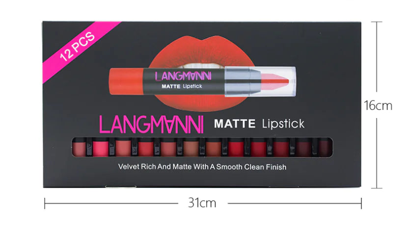 Matte Non-Stick Lipstick & Gloss Combo Set for lip care