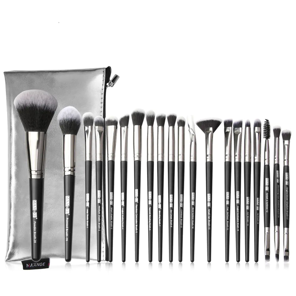 20-Piece Makeup Brush Set with Brush Bag Maange