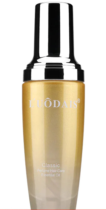 Lodais Perfume Hair Oil Essence Incense variant — clear bottle with warm amber oil, 60 ml.