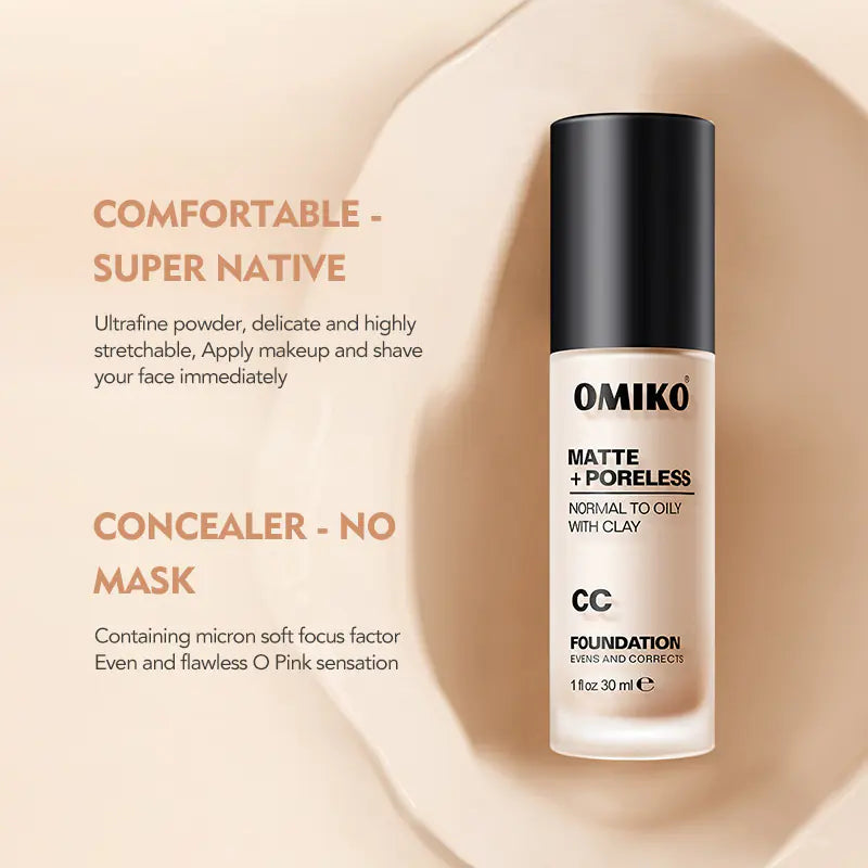 Matte Poreless CC Foundation – Sheer Buildable Coverage
